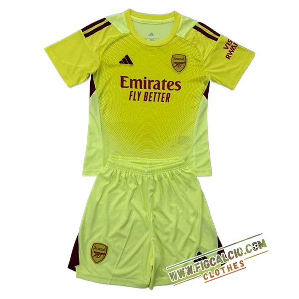 Maglie Calcio Arsenal Bambino Portiere Giallo 2025/2026