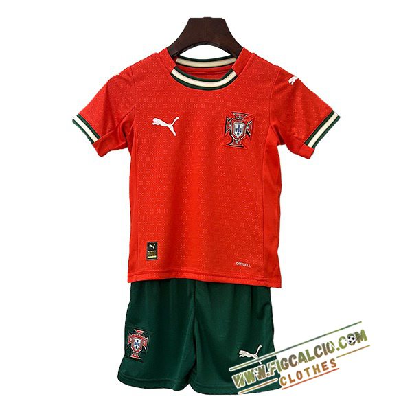 Nuova Maglie Calcio Portogallo Bambino Prima 2025/2026