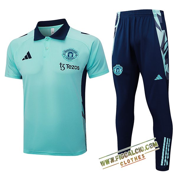 Kit Maglia Polo Manchester United Verde/Blu 2025/2026