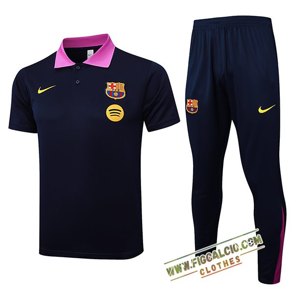 Kit Maglia Polo FC Barcellona blu navy 2025/2026