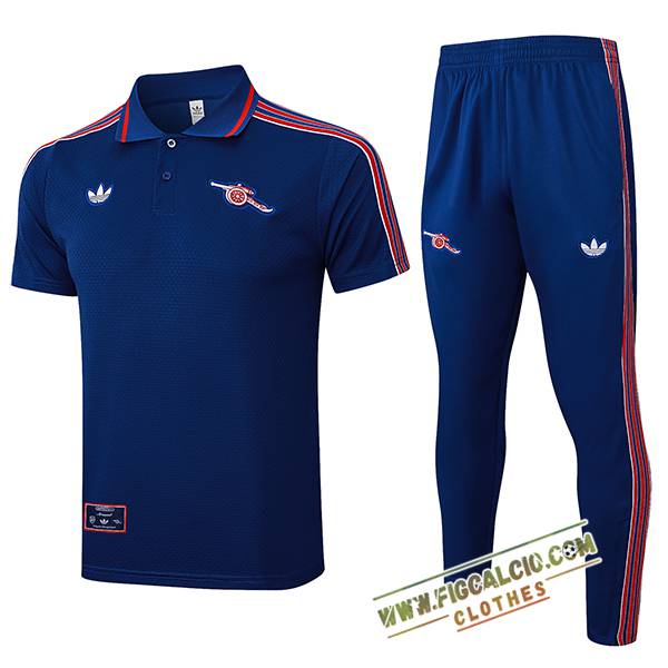 Kit Maglia Polo Arsenal Blu/Rosso 2025/2026