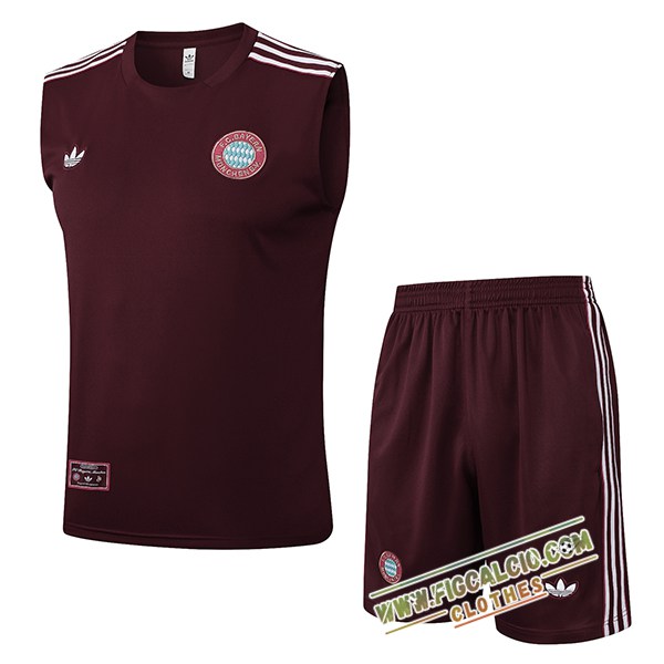 Kit Canotta Allenamento Bayern Monaco Marrone/Bianco 2025/2026