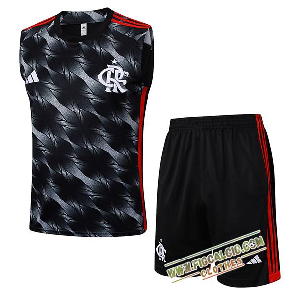 Kit Canotta Allenamento Flamengo Nero/Rosso 2025/2026