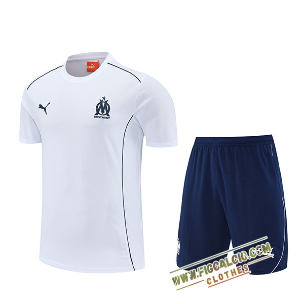 Kit Maglia Allenamento Marsiglia Bianco 2025/2026