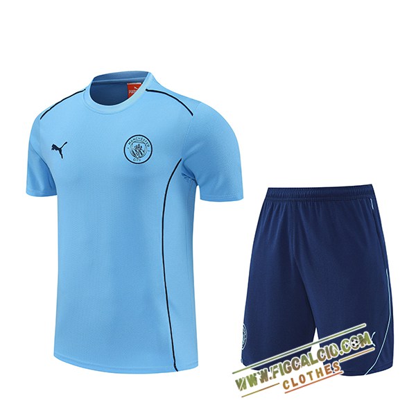 Kit Maglia Allenamento Manchester City Blu 2025/2026
