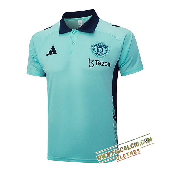 Maglia Polo Manchester United Verde/Blu 2025/2026