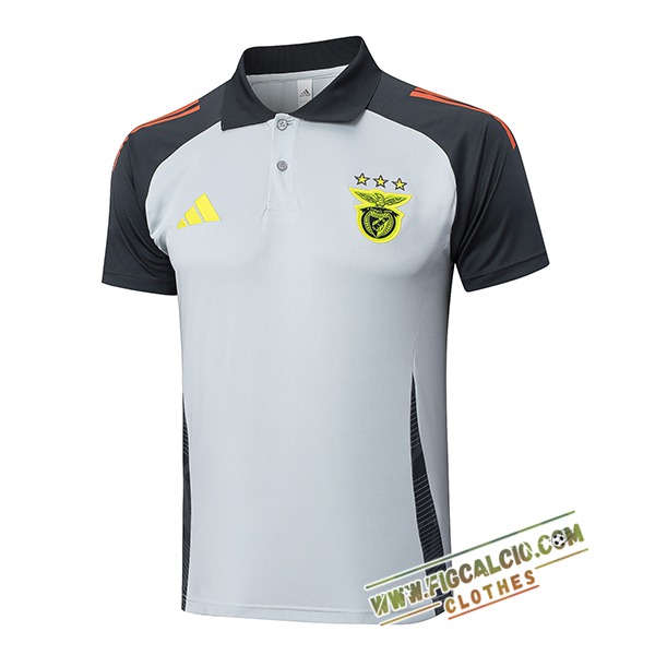 Maglia Polo S.L.Benfica Grigio/Nero 2025/2026