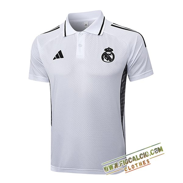 Maglia Polo Real Madrid Bianco/Nero 2025/2026