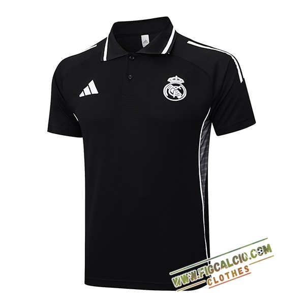 Maglia Polo Real Madrid Nero 2025/2026 -02
