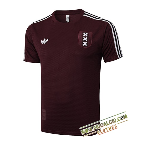 T Shirt Allenamento Ajax Marrone/Bianco 2025/2026