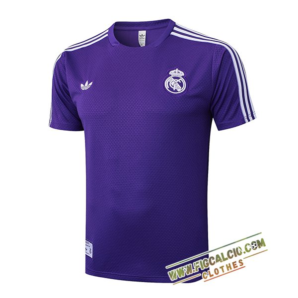 T Shirt Allenamento Real Madrid viola/Bianco 2025/2026