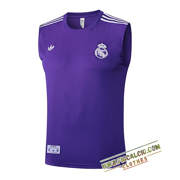 Canotta Allenamento Real Madrid viola/Bianco 2025/2026