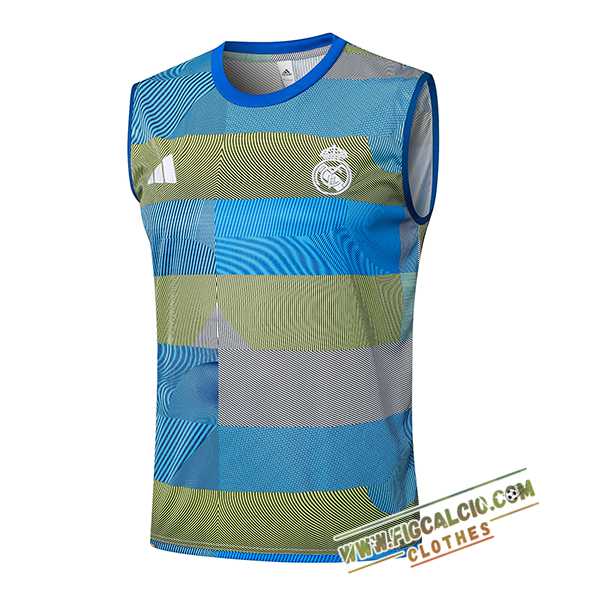 Canotta Allenamento Real Madrid Blu/Verde 2025/2026