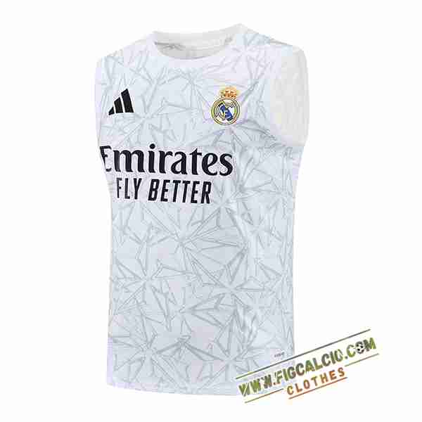 Canotta Allenamento Real Madrid Bianco 2025/2026