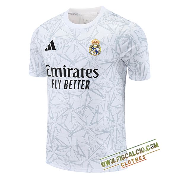 T Shirt Allenamento Real Madrid Bianco 2025/2026