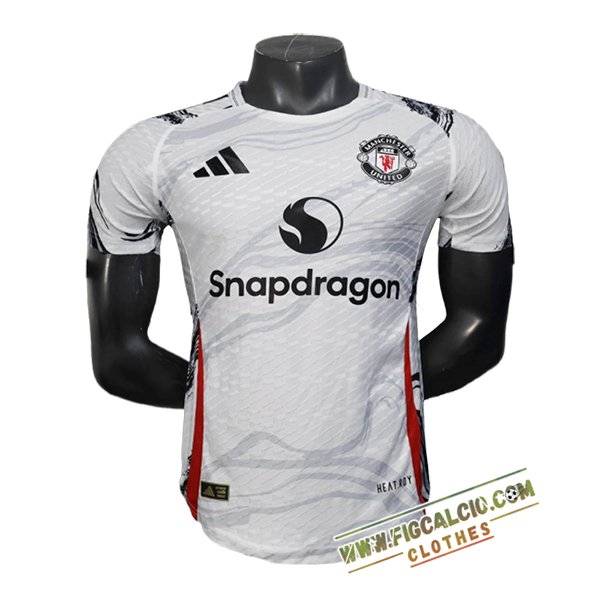 T Shirt Allenamento Manchester United Bianco/Nero/Rosso 2025/2026