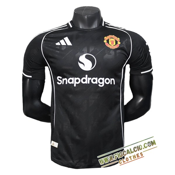 T Shirt Allenamento Manchester United Nero/Bianco 2025/2026