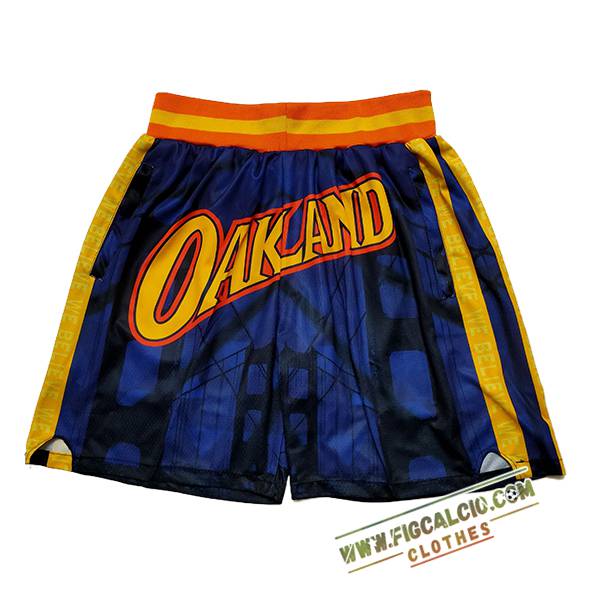 Pantaloncini NBA Golden State Warriors 2025/26 Blu/Giallo/Arancia -02