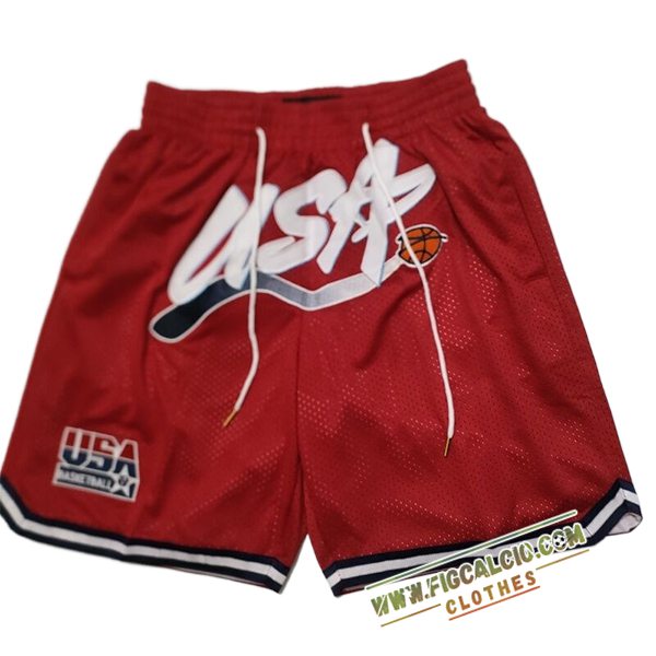 Pantaloncini NBA USA 2025/26 Rosso -03