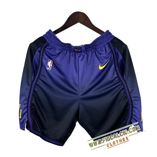 Pantaloncini NBA Los Angeles Lakers 2025/26 viola/Nero -02