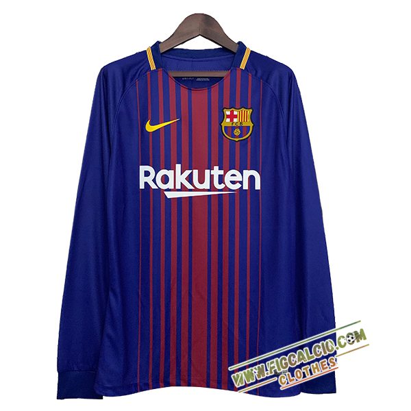 Maglie Calcio FC Barcellona Retro Prima Manica Lungas 2017/2018