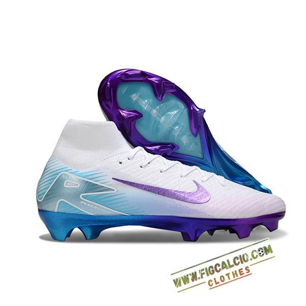 Nike Scarpe Da Calcio Air Zoom Mercurial Superfly IIX Elite FG Bianco/viola/Blu