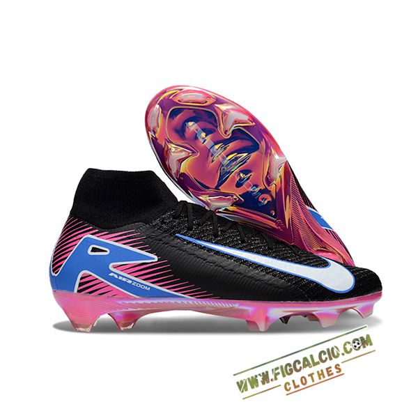Nike Scarpe Da Calcio Air Zoom Mercurial Superfly IIX Elite FG Nero/Rosa/Blu