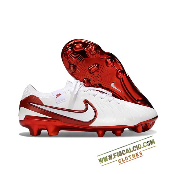 Nike Scarpe Da Calcio Tiempo Legend X Elite FG Bianco/Rosso