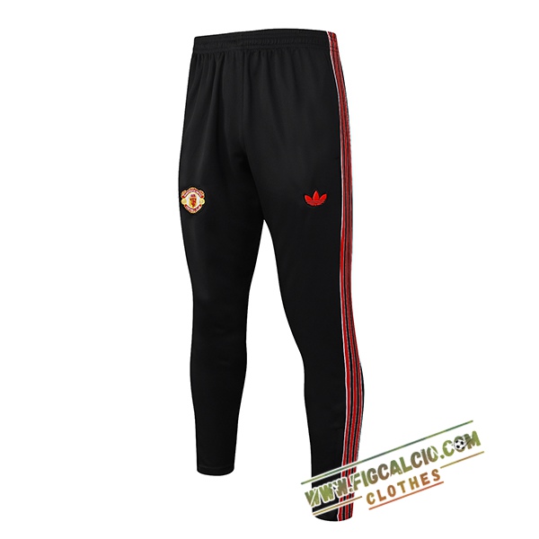 Pantaloni Da Allenamento Manchester United Nero/Rosso 2025/2026 -02