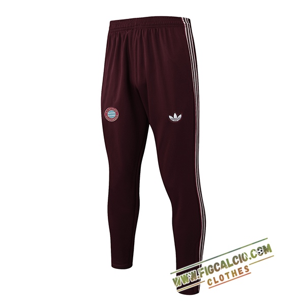Pantaloni Da Allenamento Bayern Monaco Marrone/Bianco 2025/2026 -02