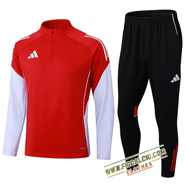 Insieme Tuta Calcio Adidas Rosso/Bianco 2025/2026