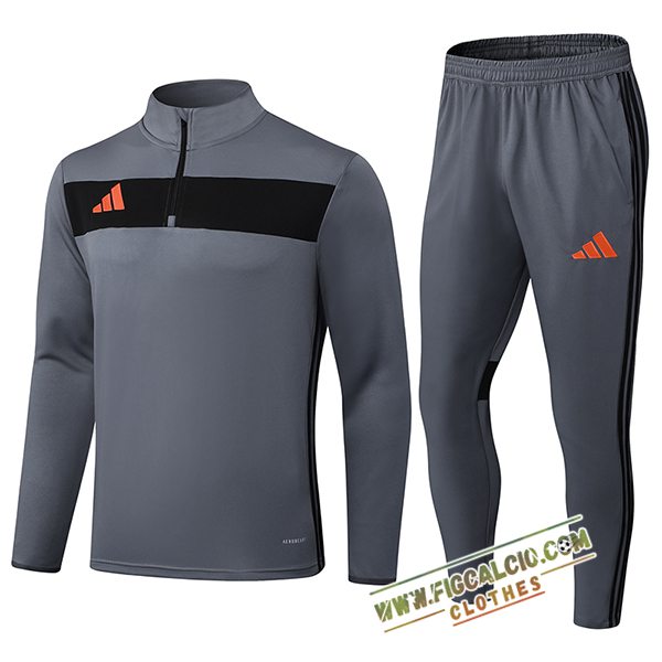 Insieme Tuta Calcio Adidas Grigio/Nero 2025/2026