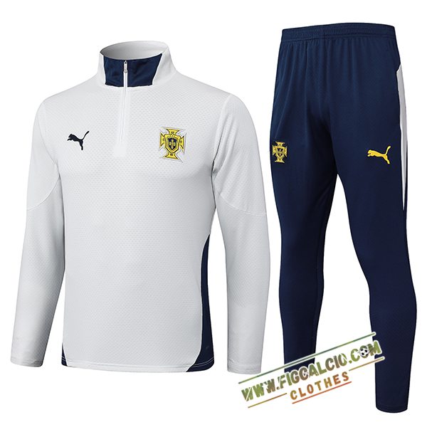 Insieme Tuta Calcio Portogallo Bianco/Blu 2025/2026 -02