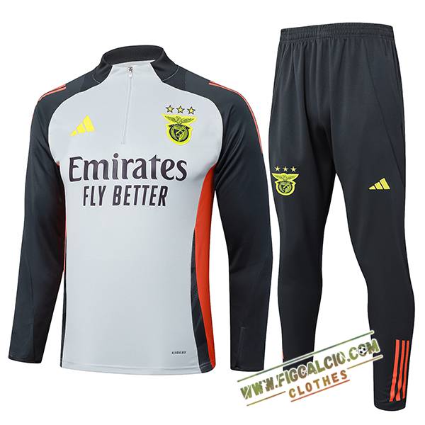 Insieme Tuta Calcio Benfica Grigio/Nero/Arancia 2025/2026