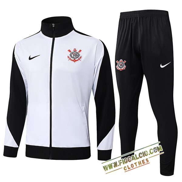 Insieme Tuta Calcio Giacca Corinthians Bianco/Nero 2025/2026