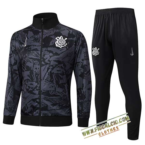 Insieme Tuta Calcio Giacca Corinthians Grigio/Nero 2025/2026