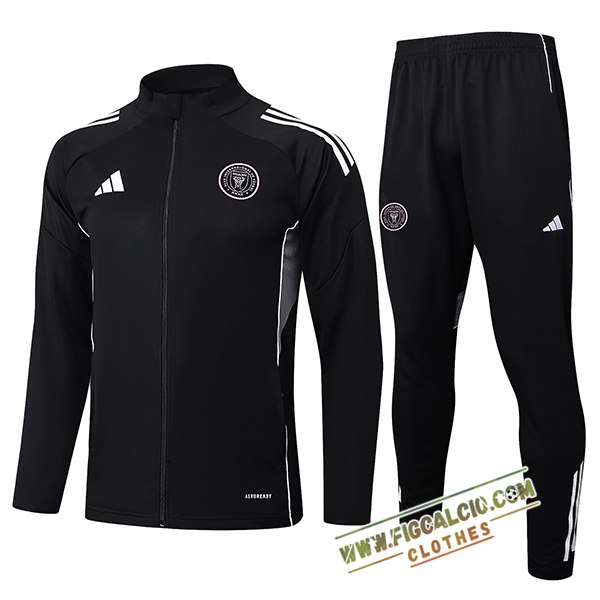 Insieme Tuta Calcio Giacca Inter Miami CF Nero/Grigio 2025/2026