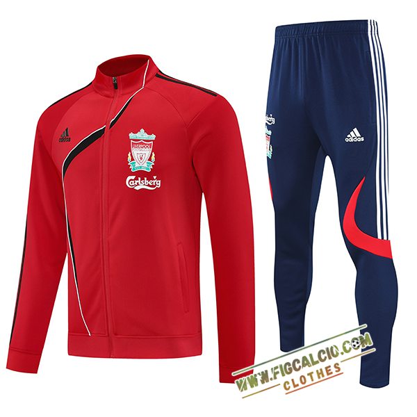 Insieme Tuta Calcio Giacca FC Liverpool Rosso/Nero 2025/2026