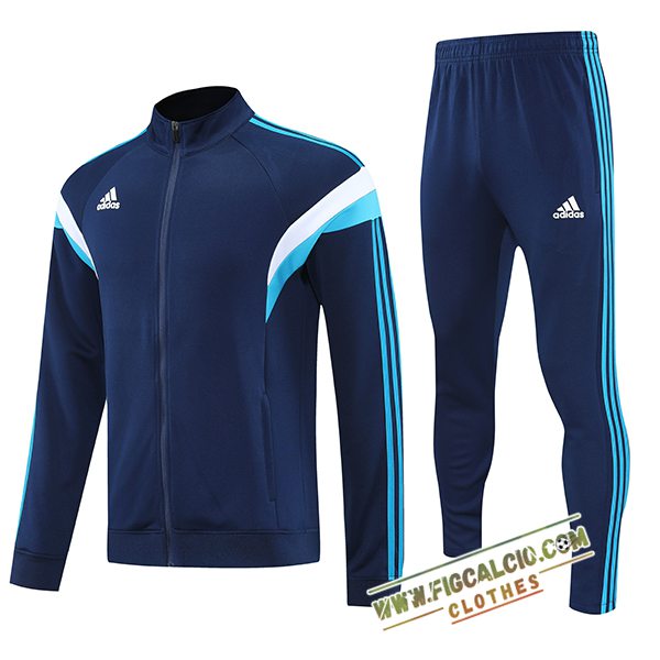 Insieme Tuta Calcio Giacca Adidas Blu/Bianco 2025/2026