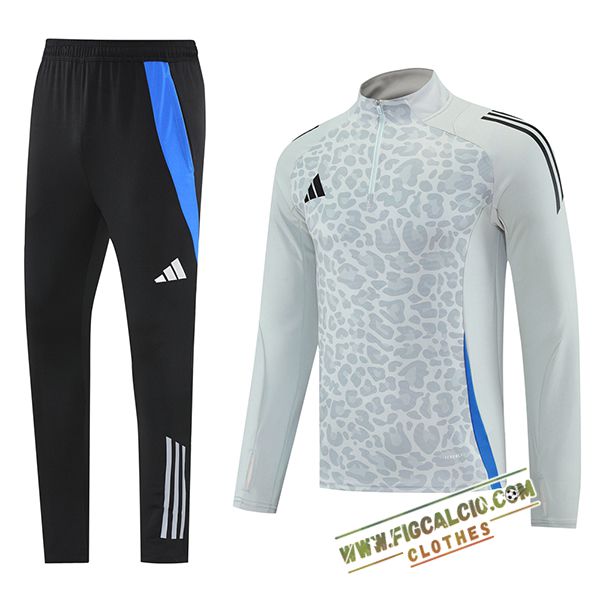 Insieme Tuta Calcio Adidas Grigio/Nero/Blu 2025/2026