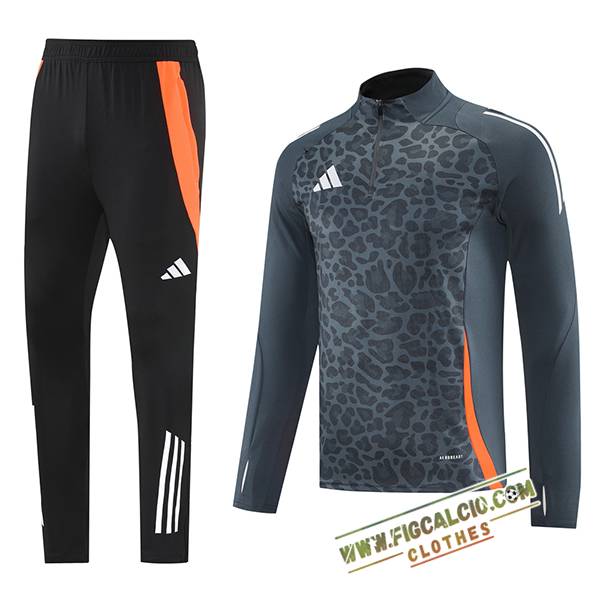 Insieme Tuta Calcio Adidas Grigio/Arancia 2025/2026