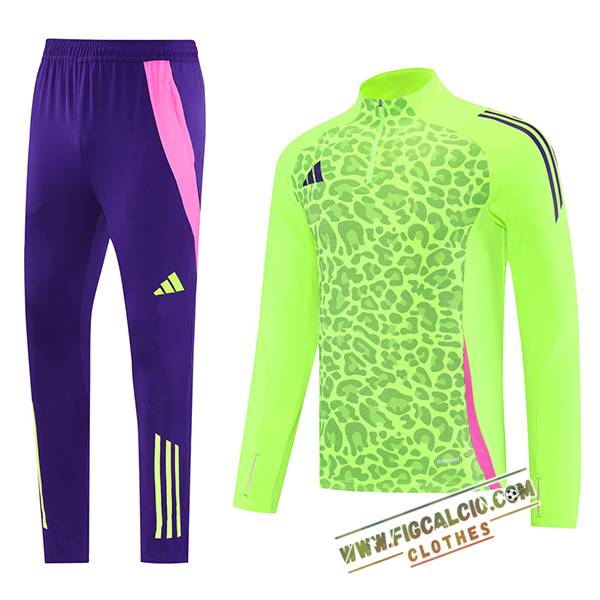 Insieme Tuta Calcio Adidas Verde/Nero/Rosa 2025/2026