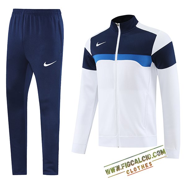 Insieme Tuta Calcio Giacca Nike Bianco/Blu 2025/2026
