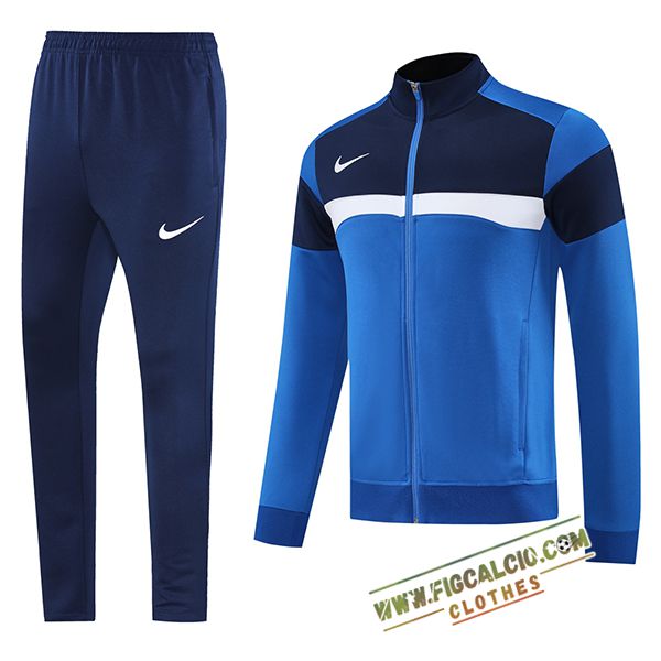 Insieme Tuta Calcio Giacca Nike Blu/Bianco 2025/2026 -02