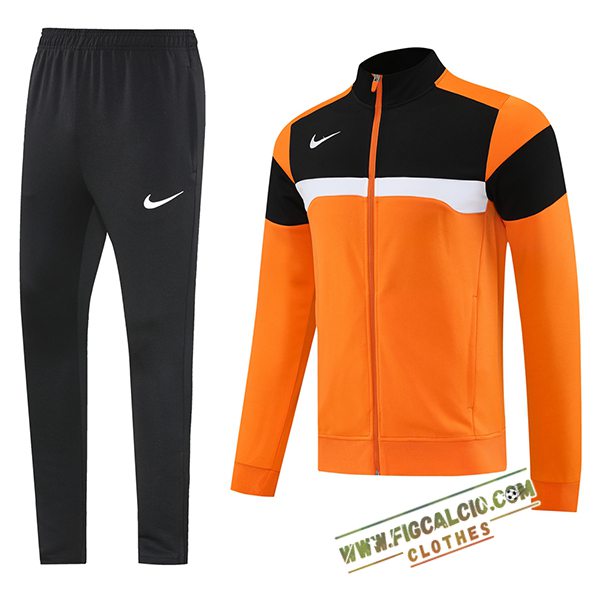 Insieme Tuta Calcio Giacca Nike Arancia/Nero/Bianco 2025/2026