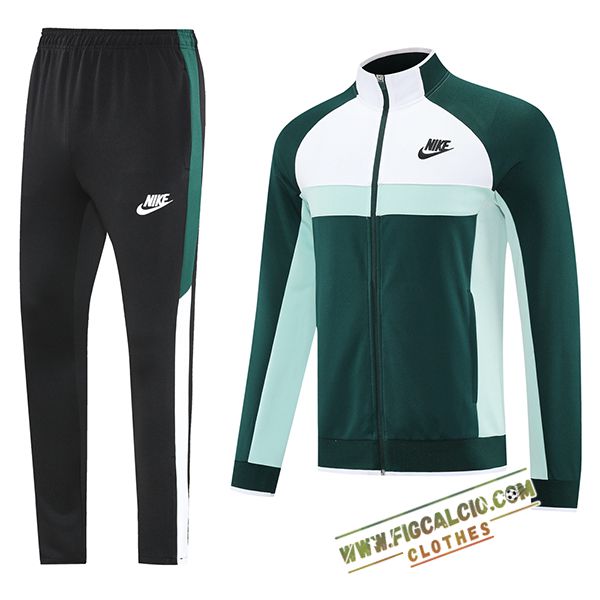 Insieme Tuta Calcio Giacca Nike Verde/Bianco 2025/2026