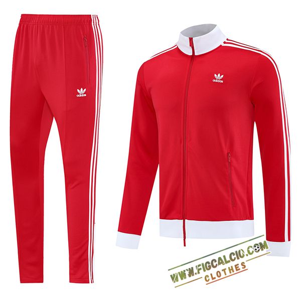 Insieme Tuta Calcio Giacca Adidas Rosso/Bianco 2025/2026