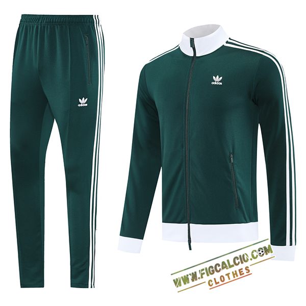 Insieme Tuta Calcio Giacca Adidas Verde/Bianco 2025/2026