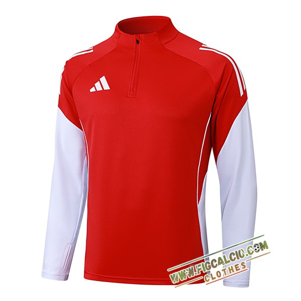 Felpa Allenamento Adidas Rosso/Bianco 2025/2026