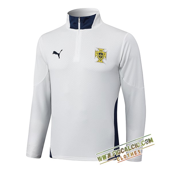 Felpa Allenamento Portogallo Bianco/Blu 2025/2026